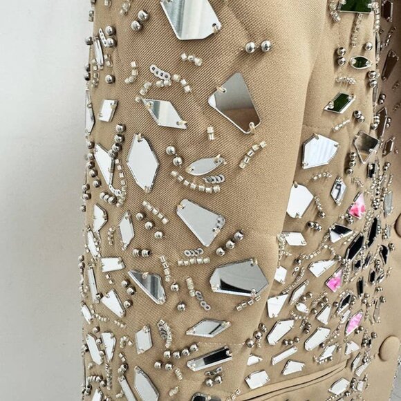 Mirror Beaded Suit Jacket & Shorts Set - Picture 7 of 10